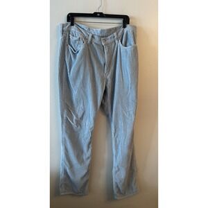 Levis 514 Mens 38x32 Premium Straight Fit Soft Wide Corduroy Pants Baby Blue
